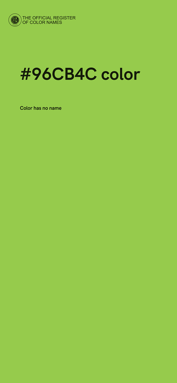 #96CB4C color image
