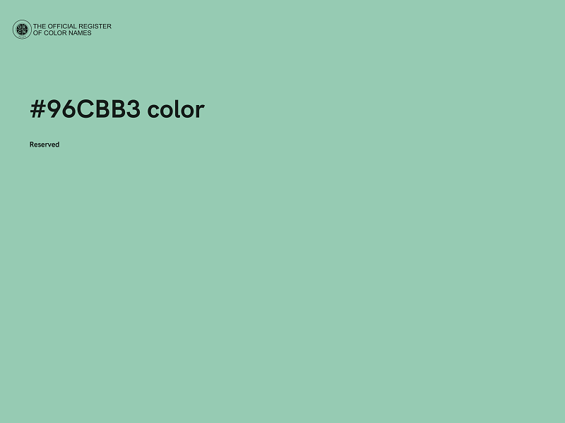 #96CBB3 color image