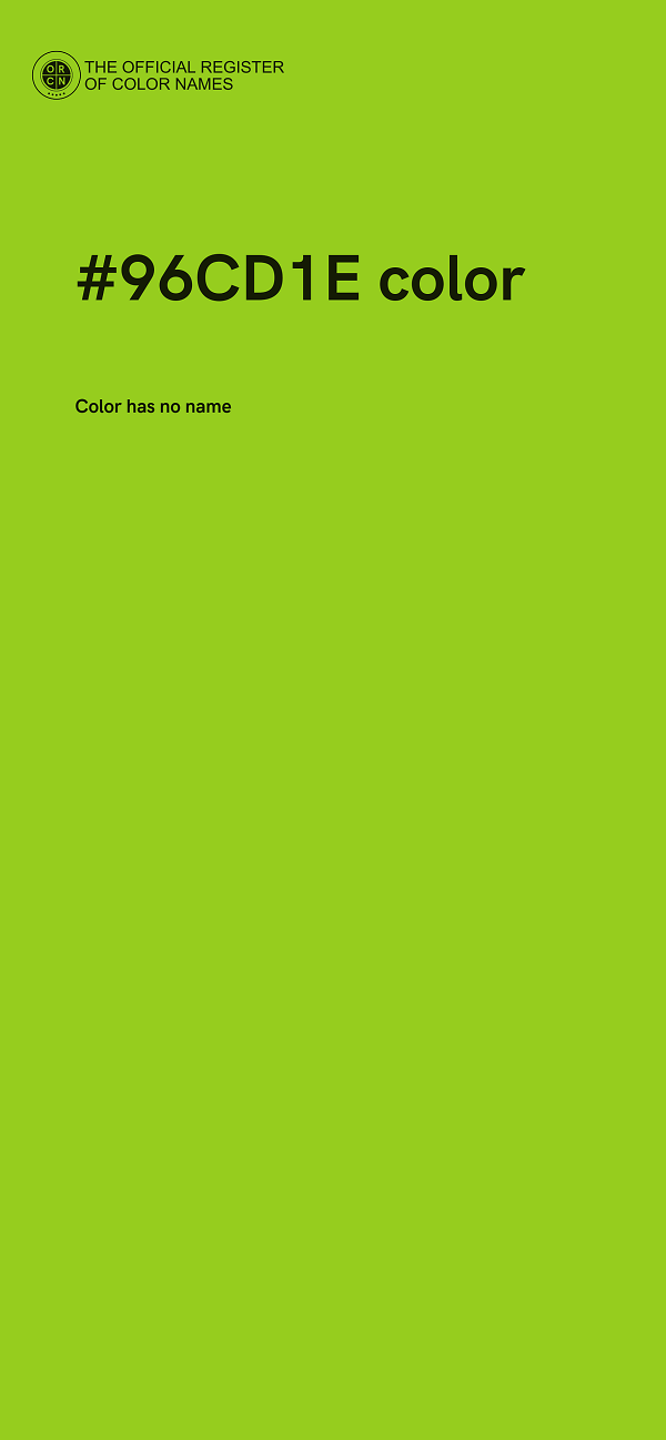 #96CD1E color image