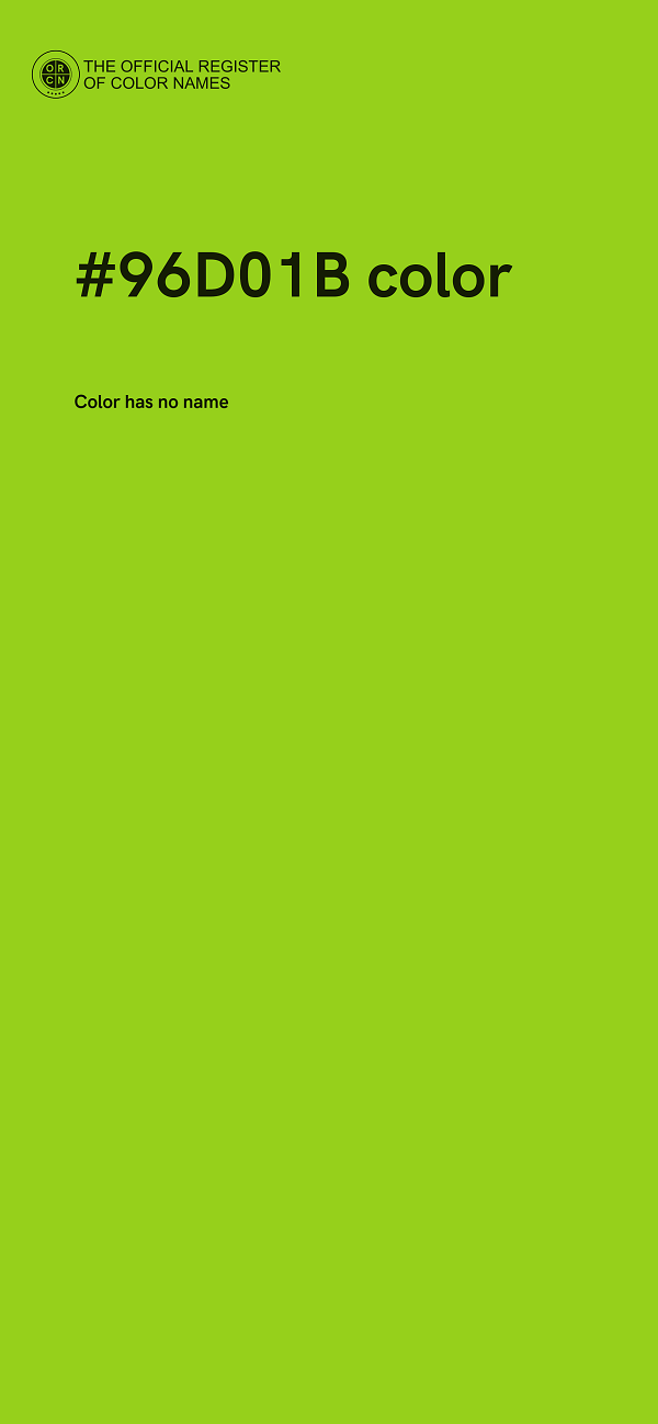 #96D01B color image