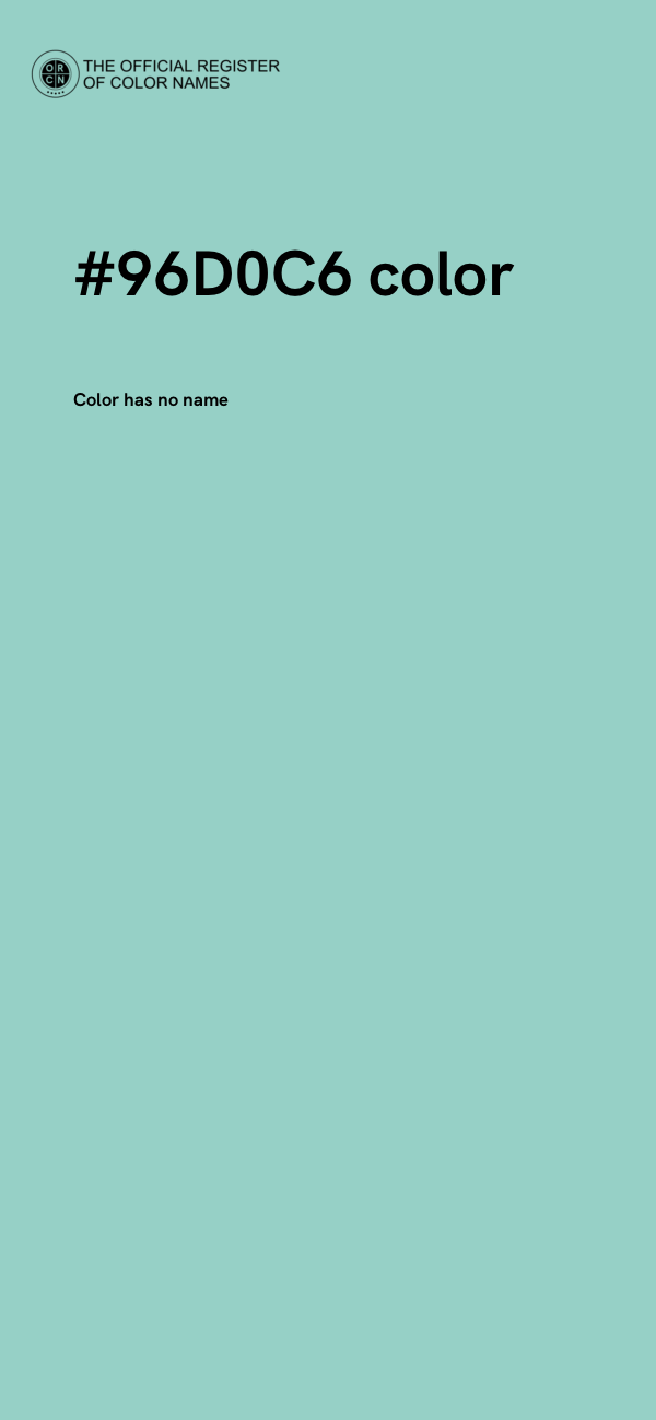#96D0C6 color image