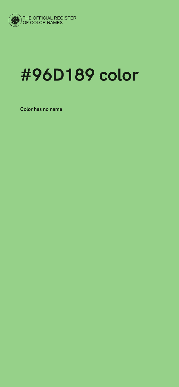 #96D189 color image