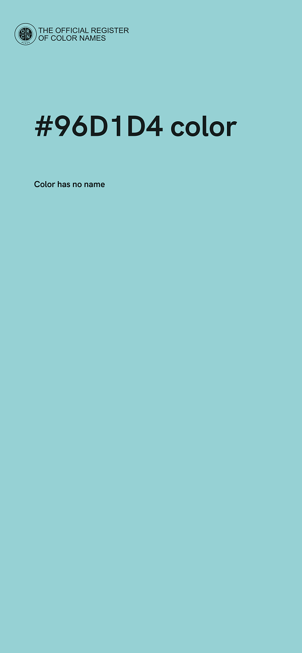 #96D1D4 color image