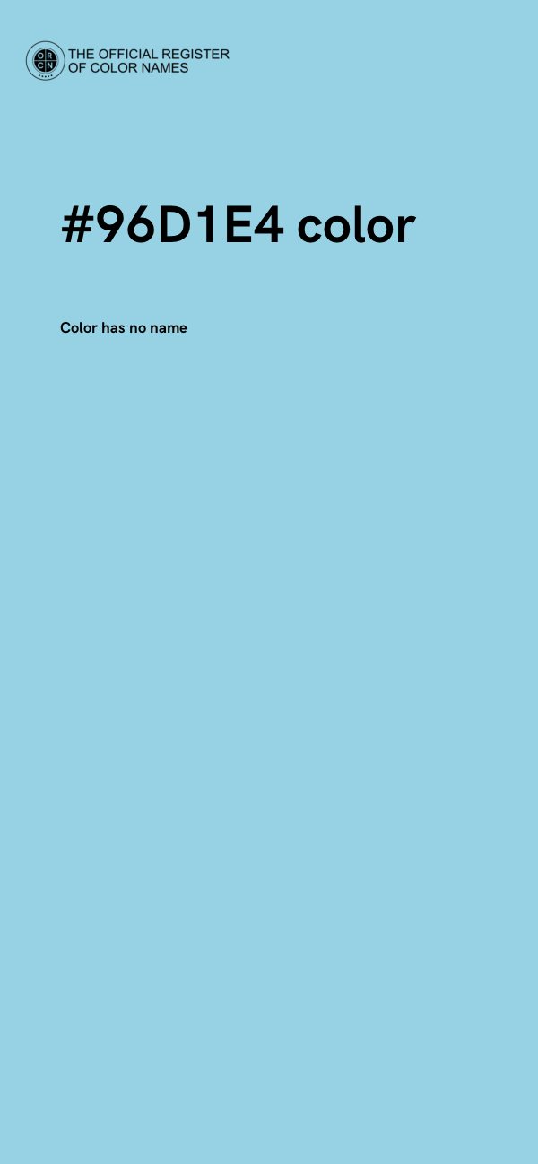 #96D1E4 color image
