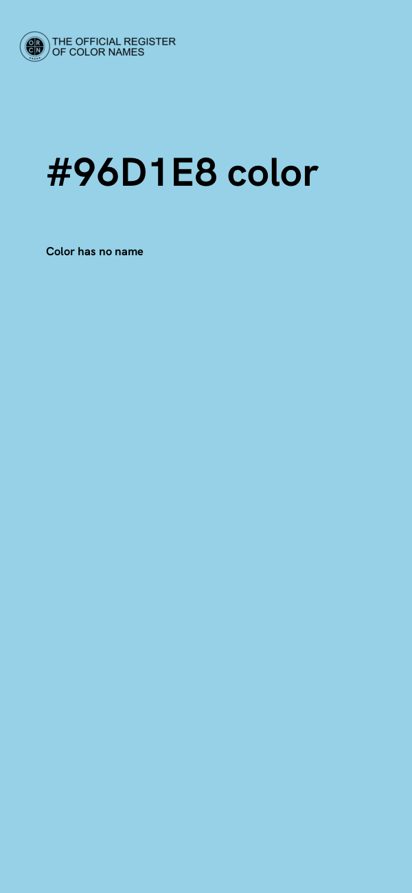 #96D1E8 color image