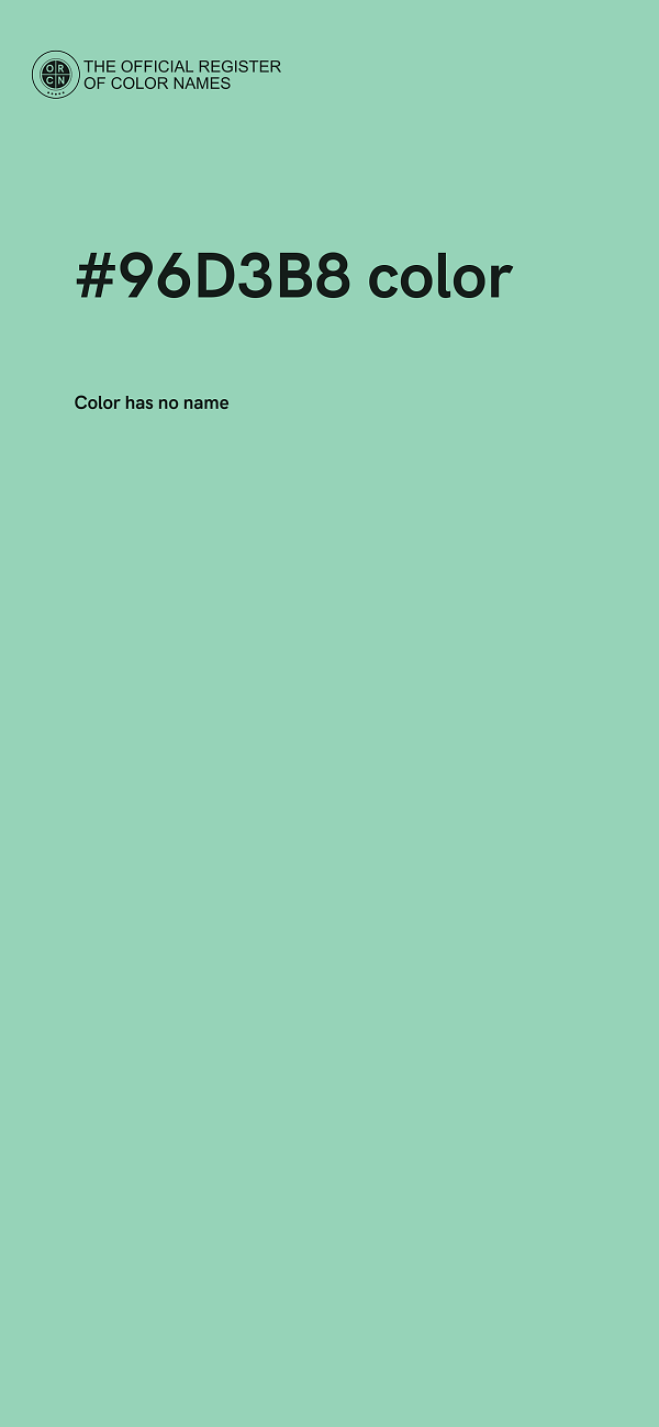 #96D3B8 color image