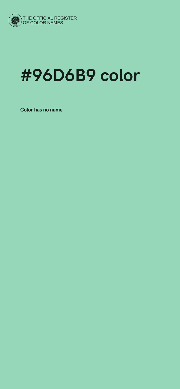 #96D6B9 color image