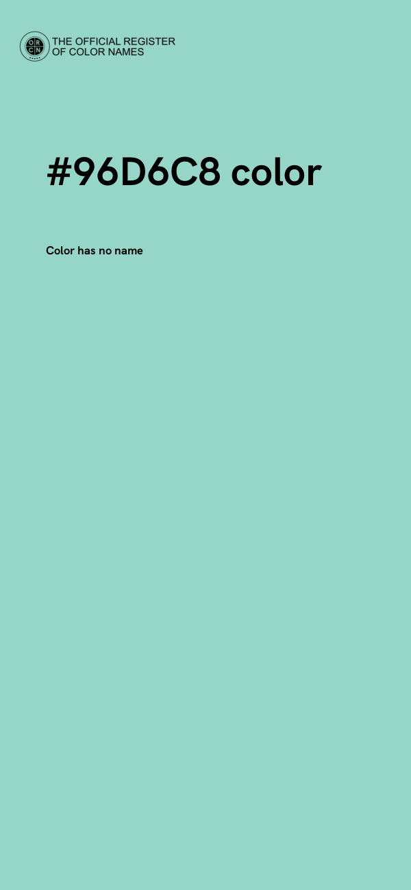 #96D6C8 color image