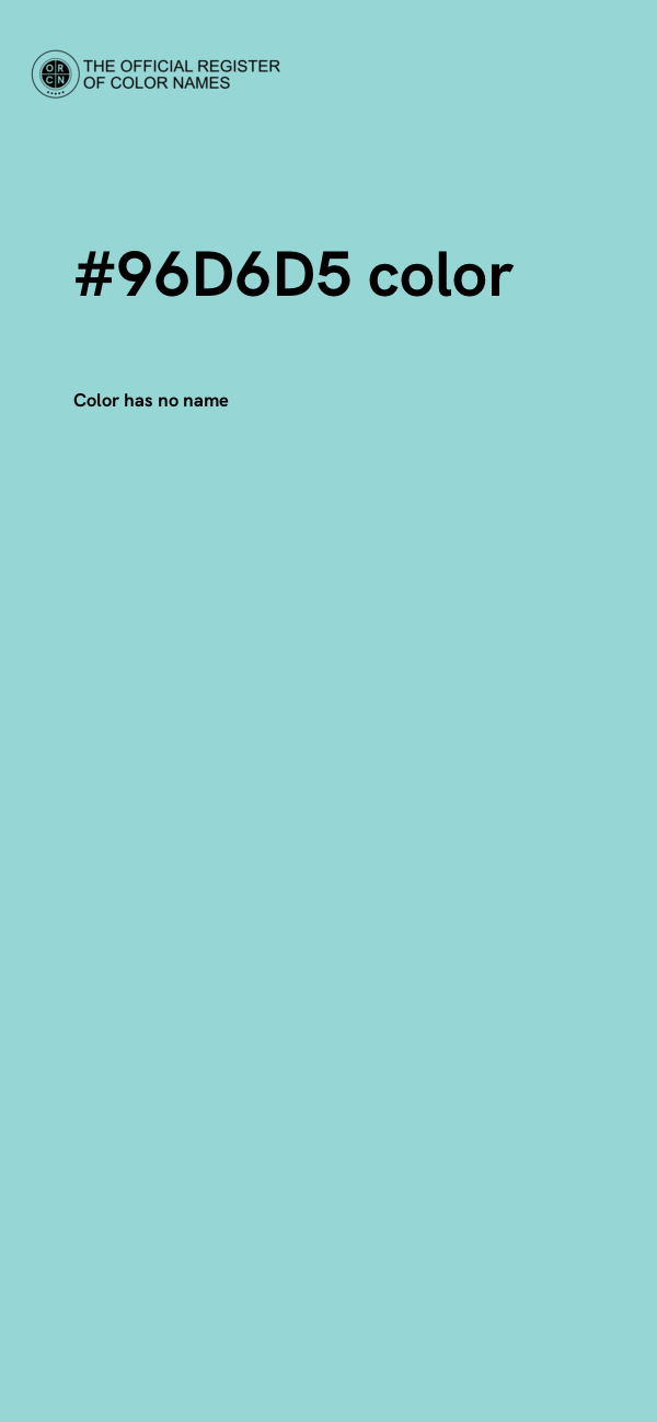 #96D6D5 color image