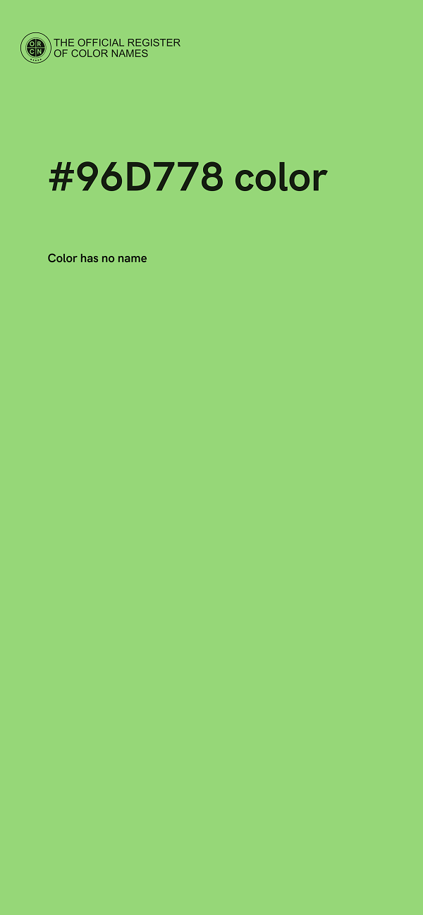 #96D778 color image