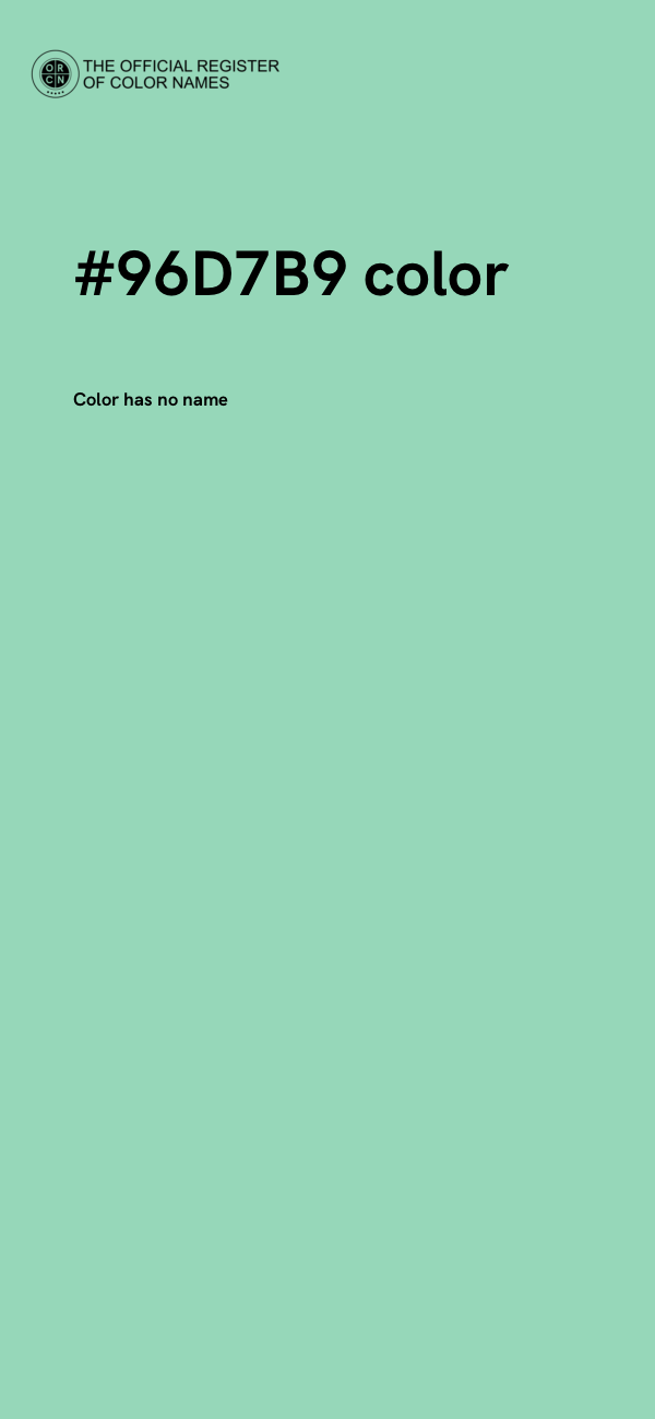 #96D7B9 color image