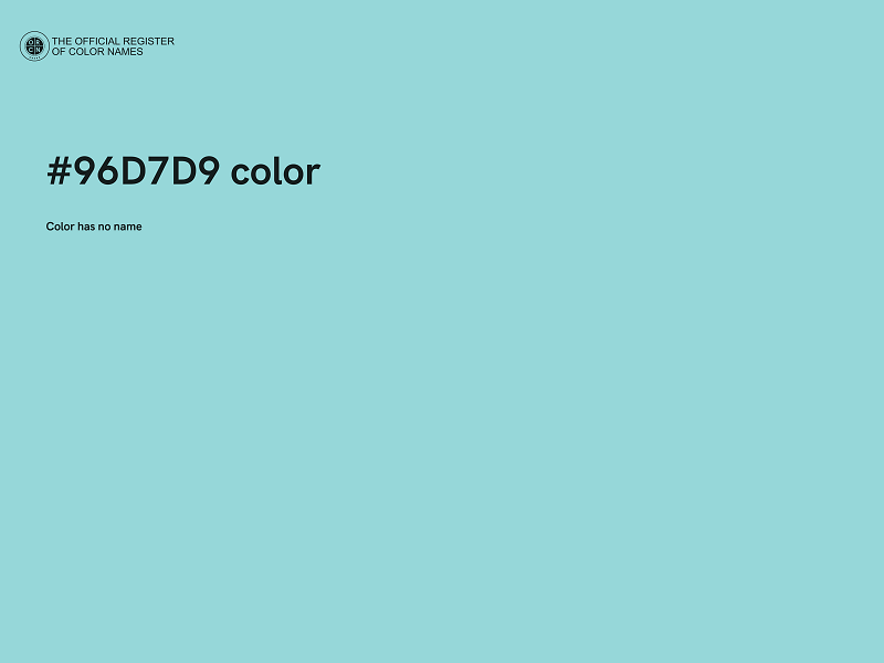 #96D7D9 color image