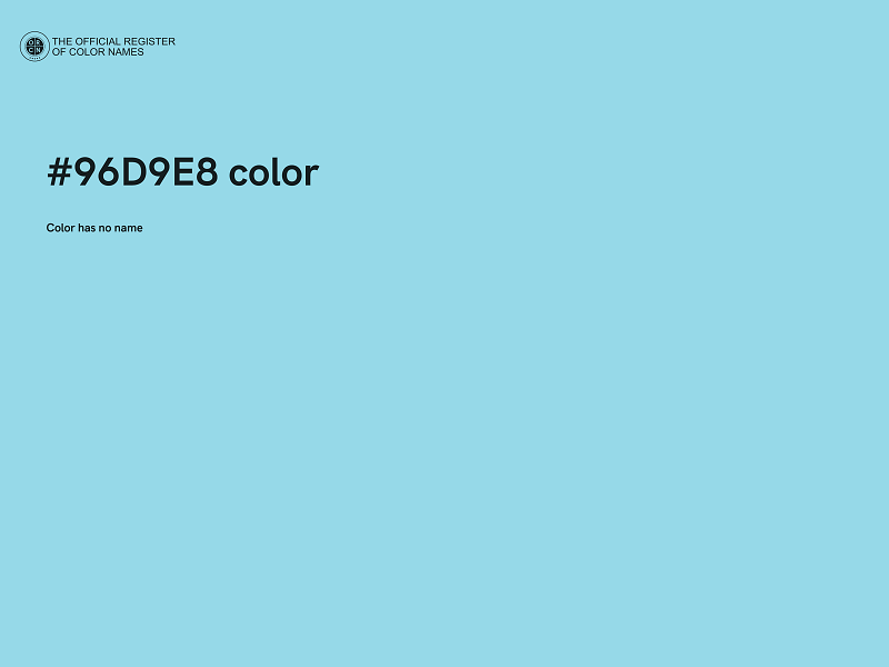 #96D9E8 color image
