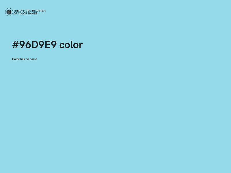 #96D9E9 color image