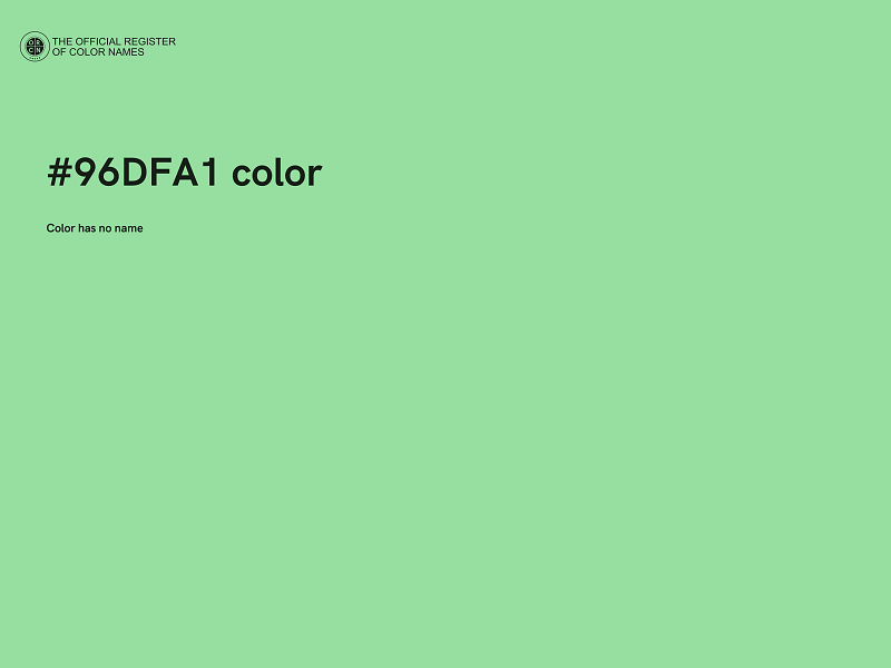 #96DFA1 color image