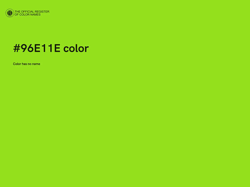 #96E11E color image