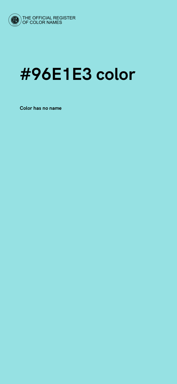 #96E1E3 color image