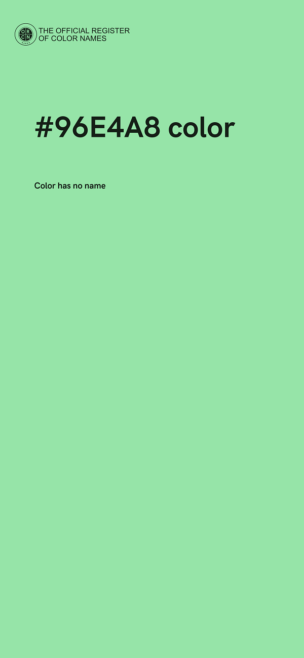 #96E4A8 color image