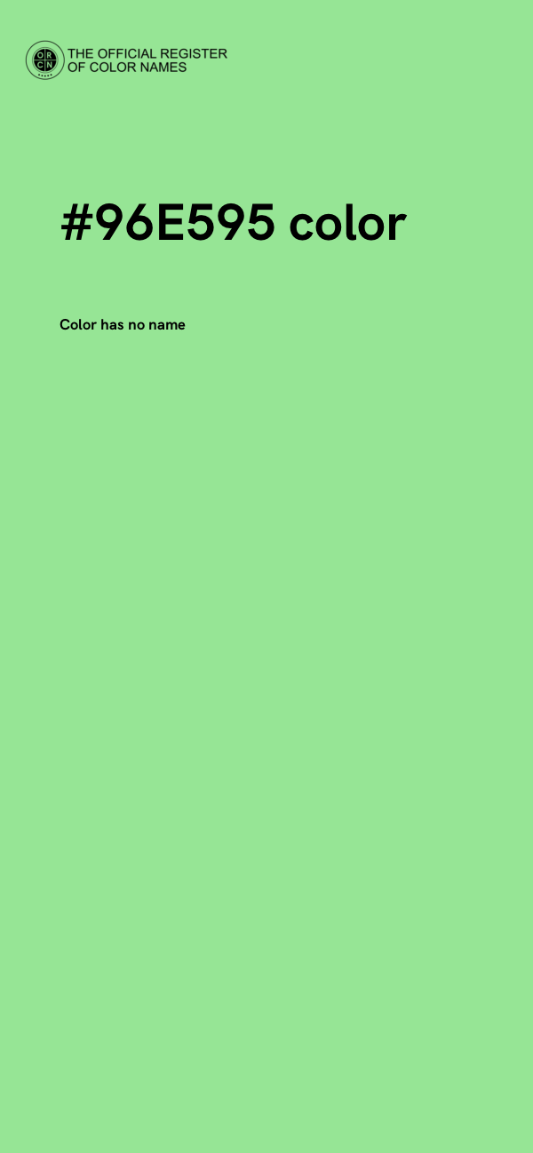 #96E595 color image