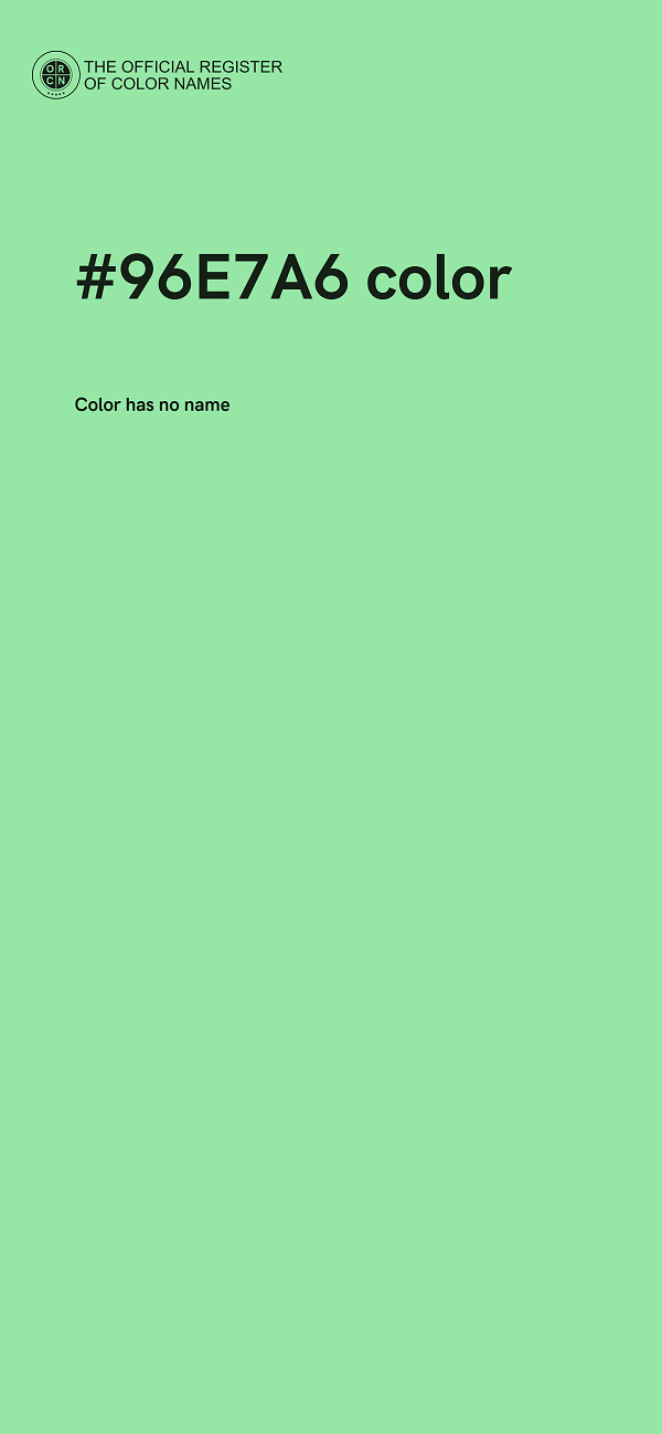 #96E7A6 color image