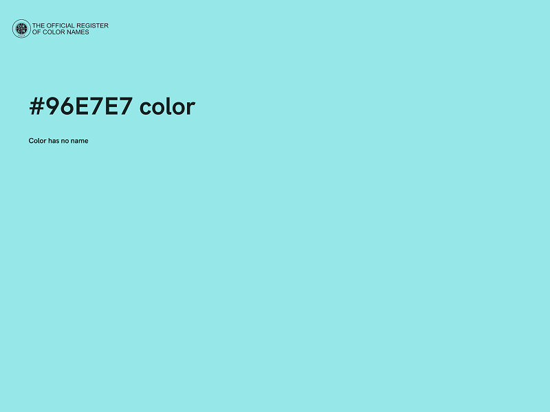 #96E7E7 color image