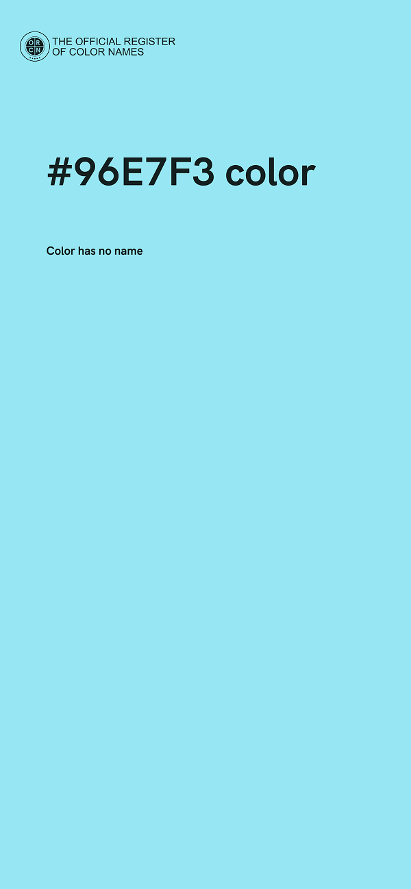 #96E7F3 color image