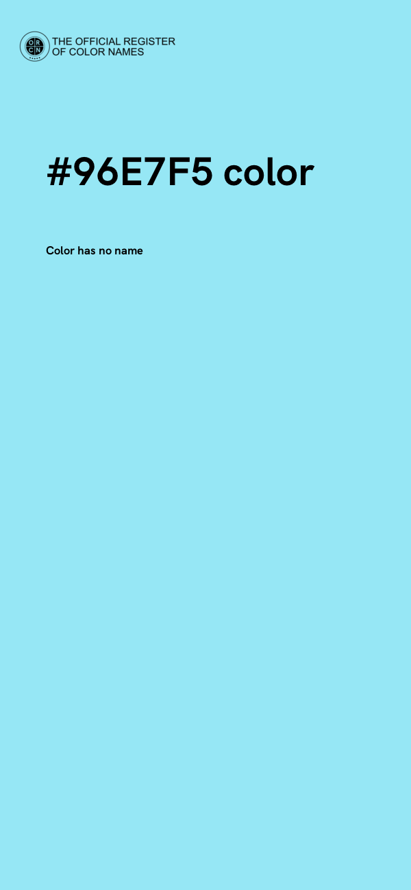 #96E7F5 color image