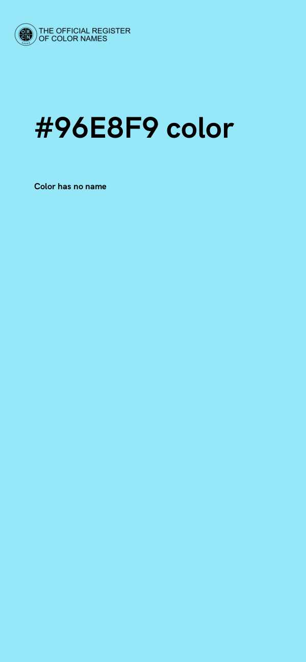 #96E8F9 color image