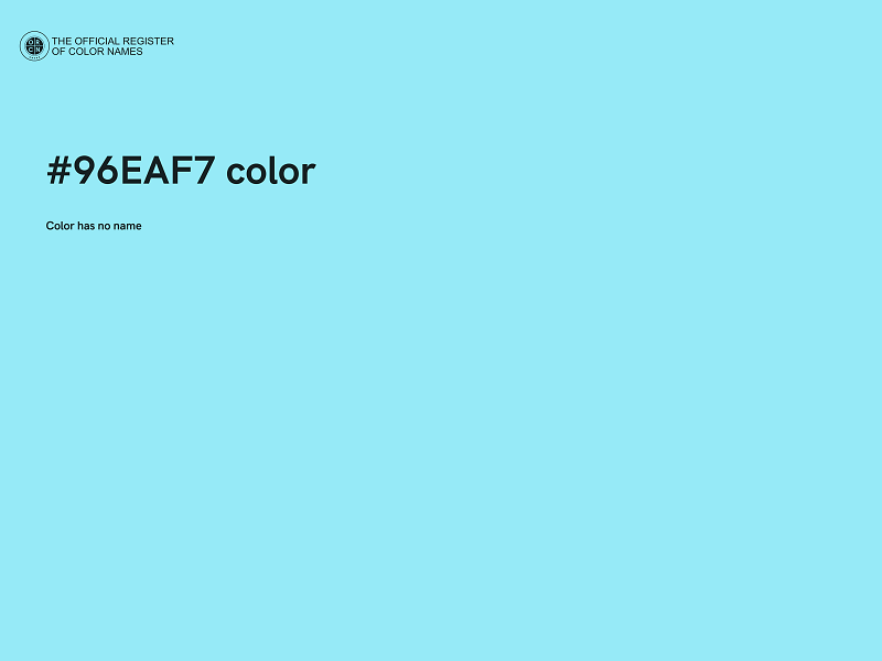 #96EAF7 color image