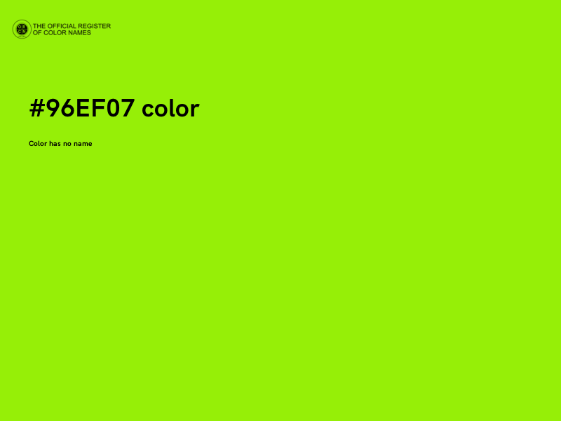 #96EF07 color image