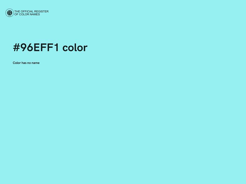 #96EFF1 color image