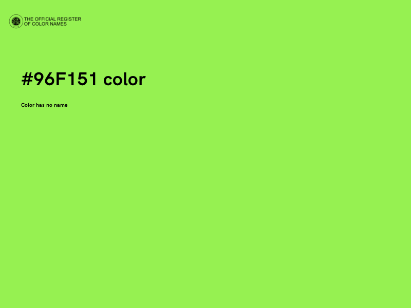 #96F151 color image