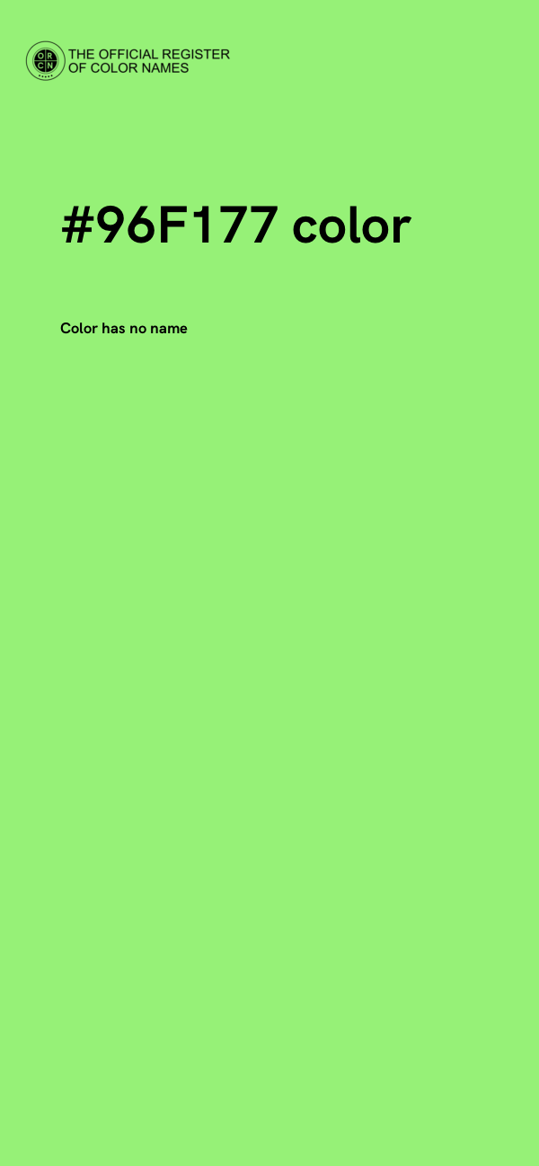 #96F177 color image