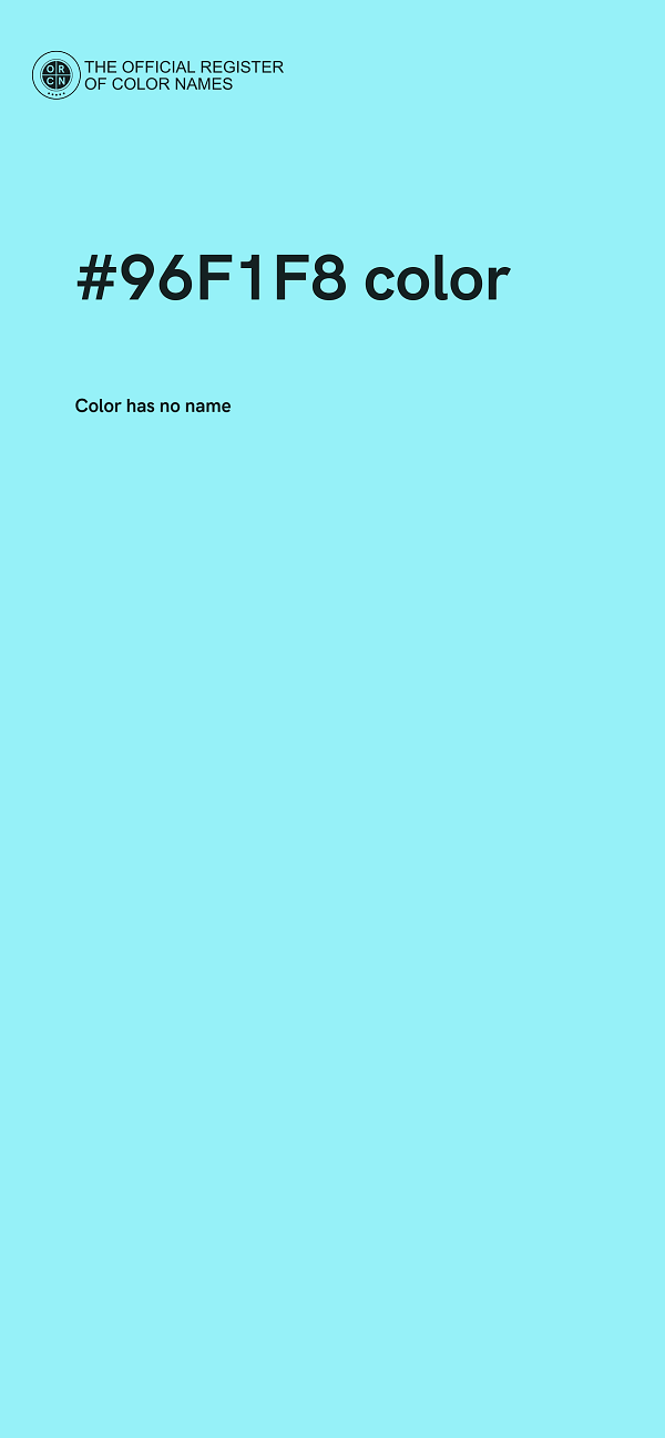 #96F1F8 color image