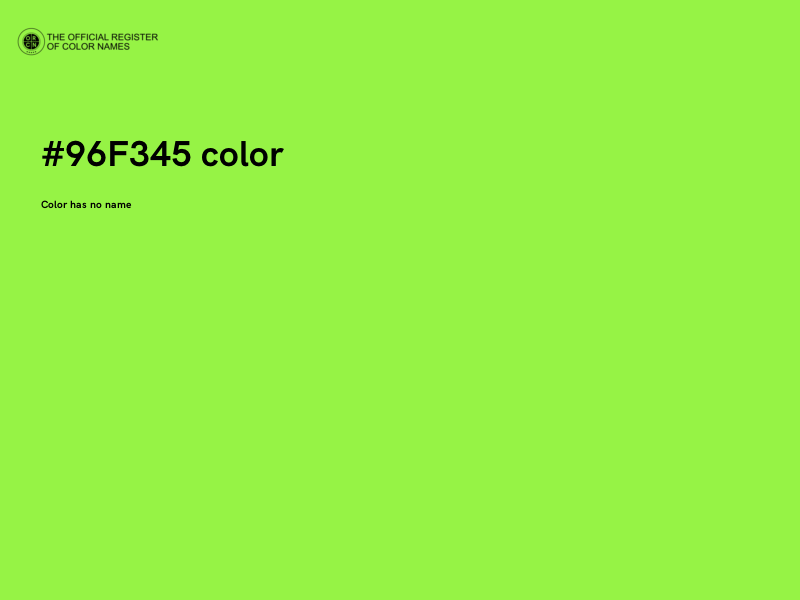 #96F345 color image