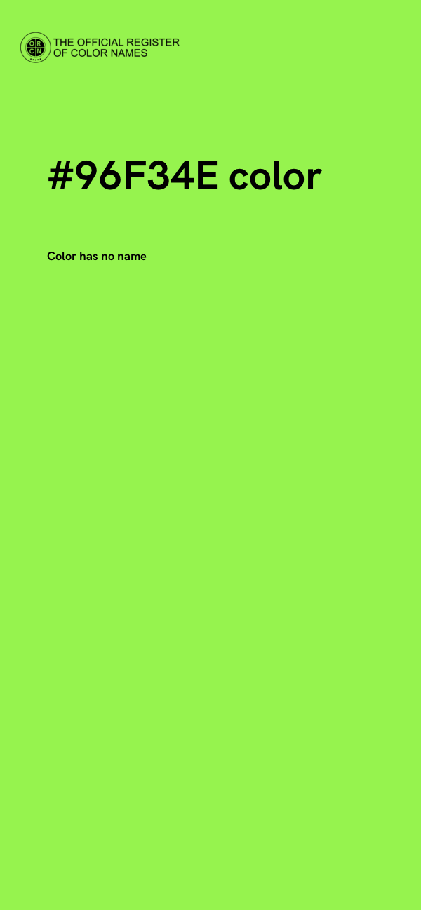 #96F34E color image