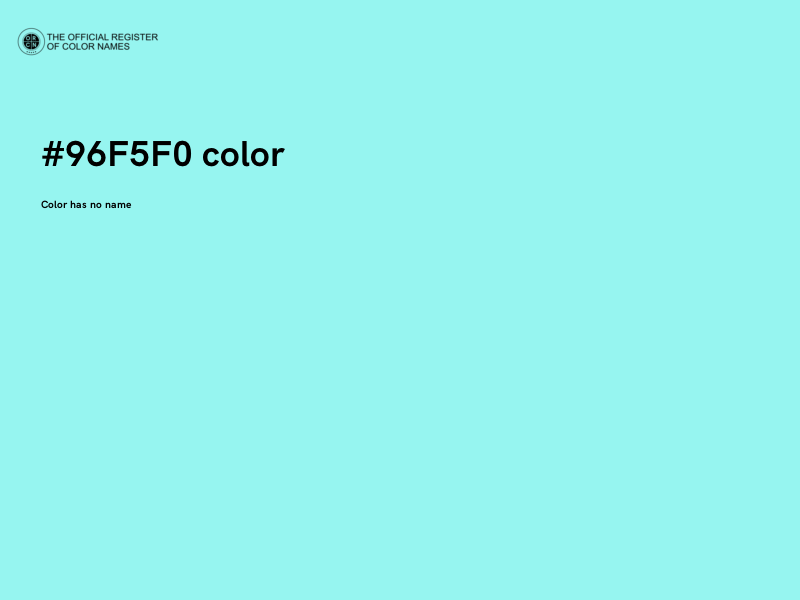 #96F5F0 color image
