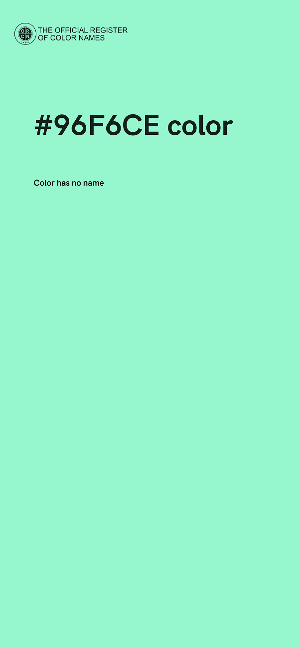 #96F6CE color image