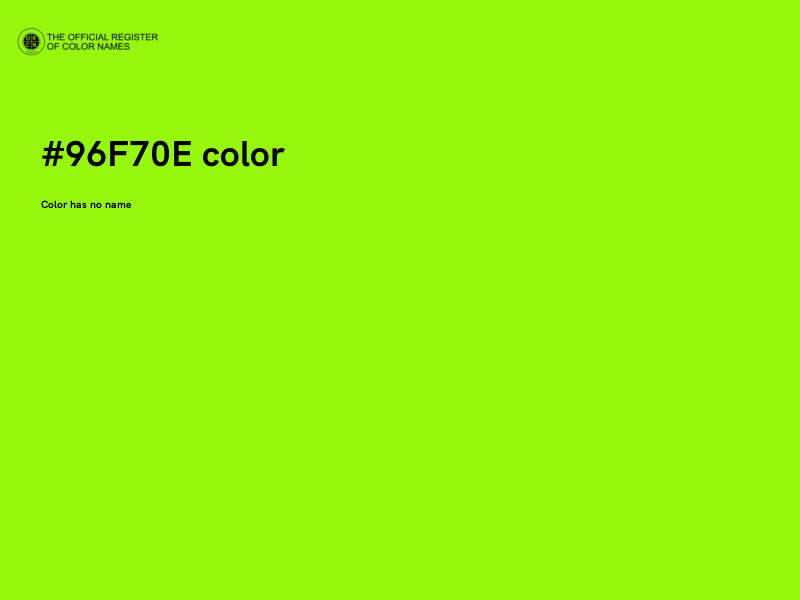 #96F70E color image