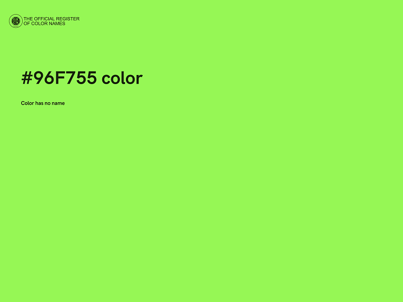 #96F755 color image