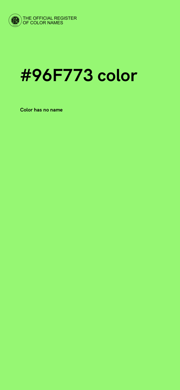 #96F773 color image