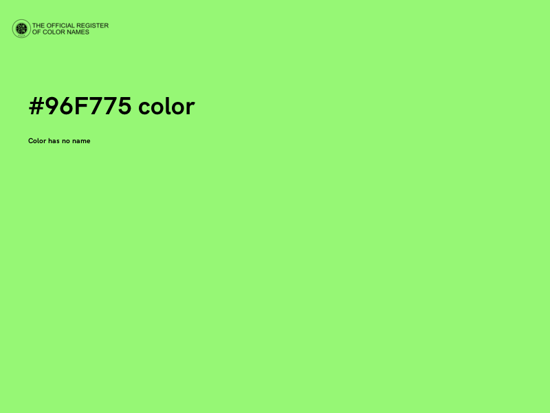 #96F775 color image