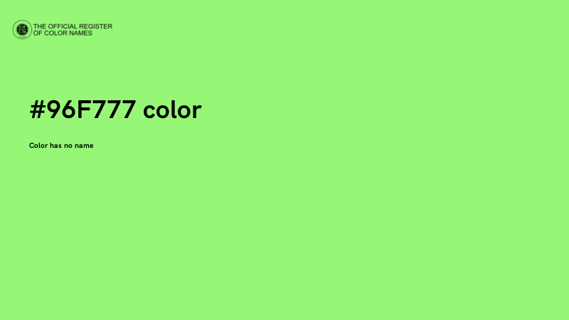 #96F777 color image