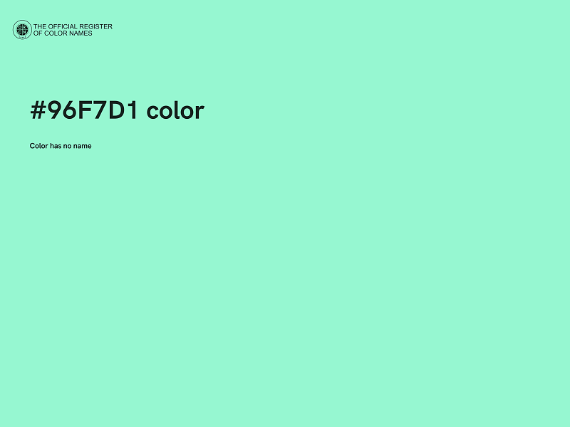 #96F7D1 color image