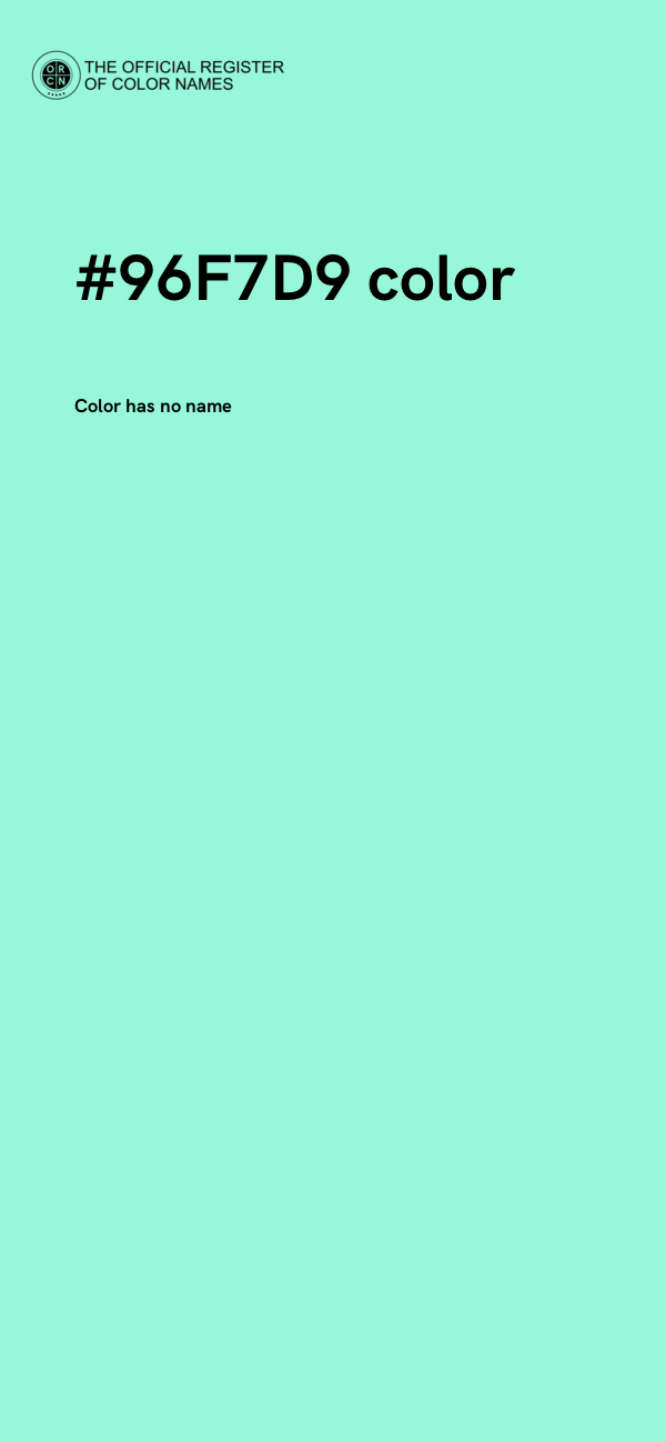 #96F7D9 color image