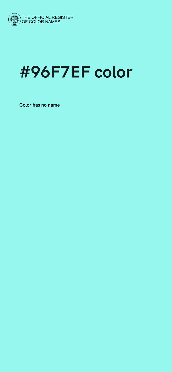 #96F7EF color image