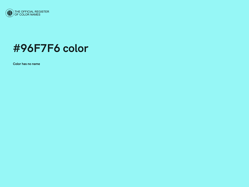 #96F7F6 color image