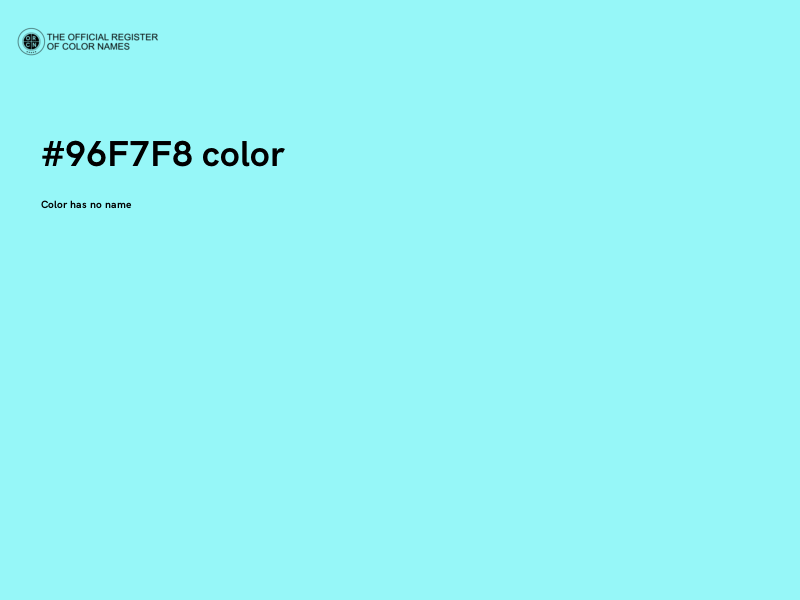 #96F7F8 color image