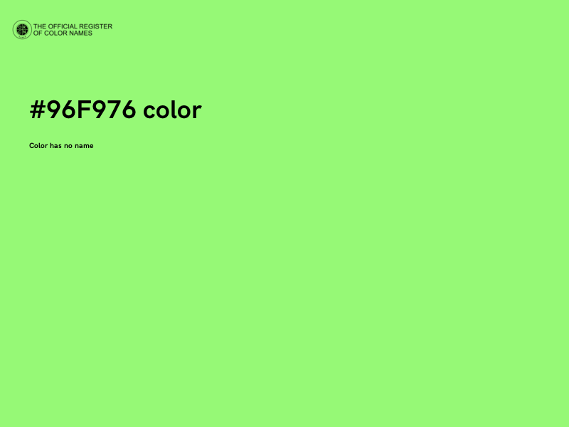 #96F976 color image