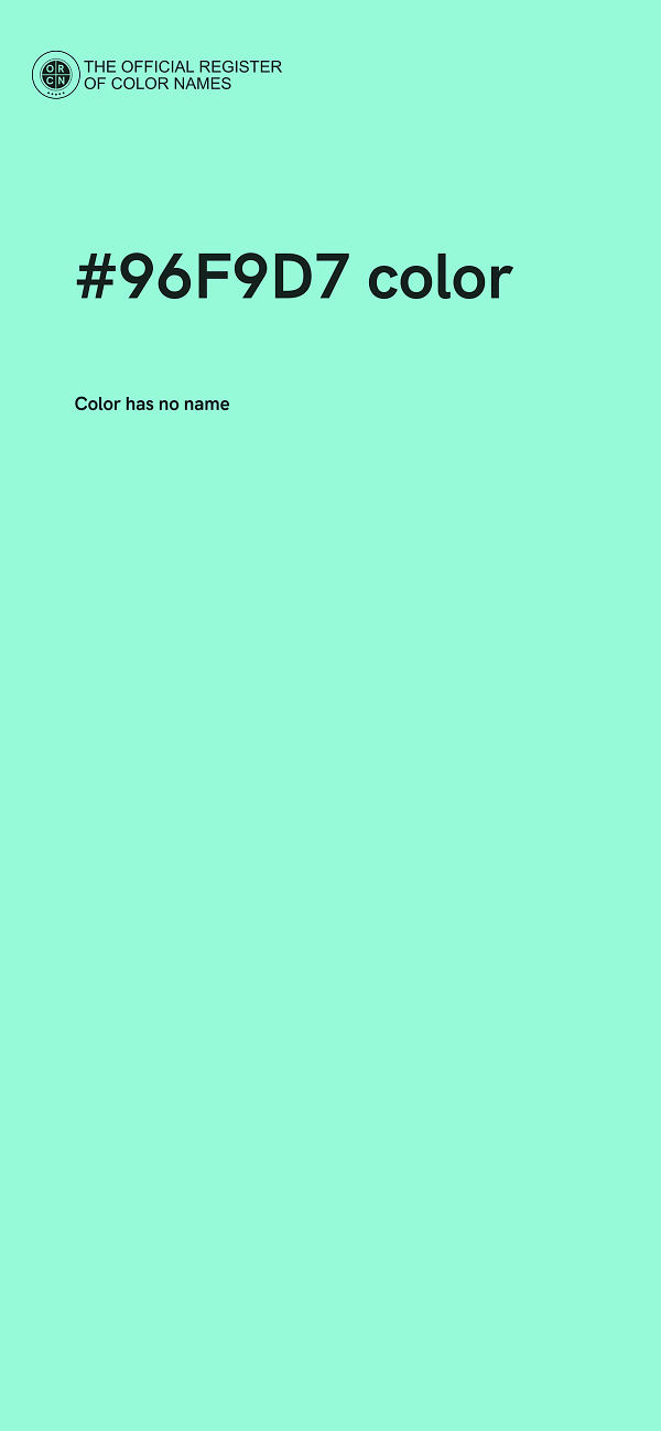 #96F9D7 color image